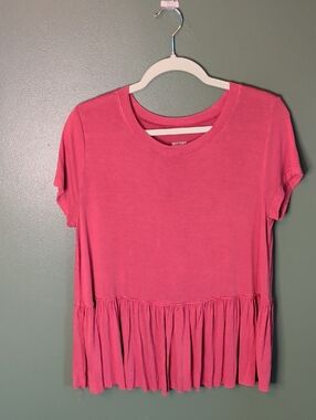 Mossimo Supply Co. Peplum Tee / Rose